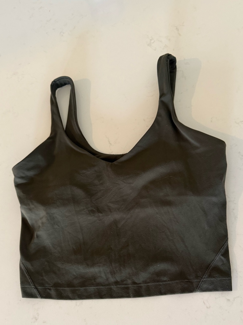 Lululemon Align Crop Tank Top; dark forest green